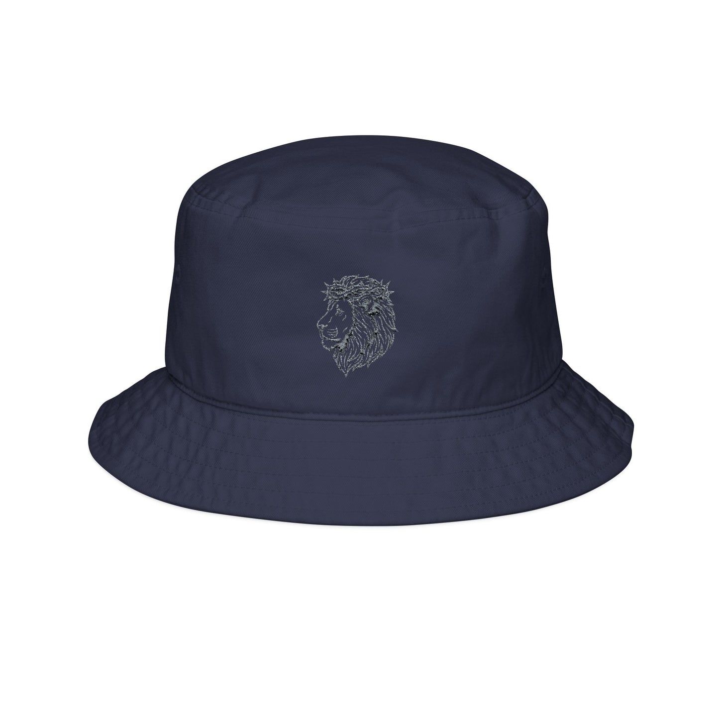 Embroidered Lion Head Bucket Hat — Minimal Wildlife Streetwear