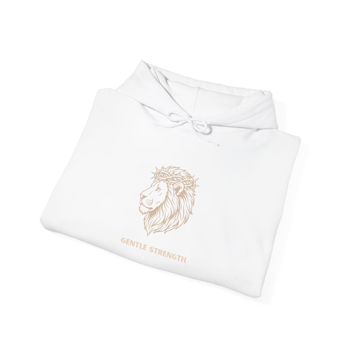 Lion Line Art Hoodie — 'Adventure Begins' Minimalist Graphic Pullover