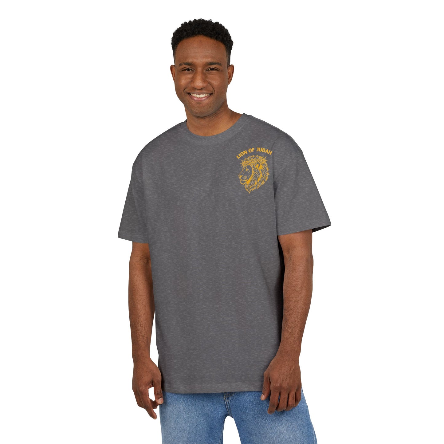 T-Shirt — “Lion of Judah” Minimal Chest Graphic Oversized Tee