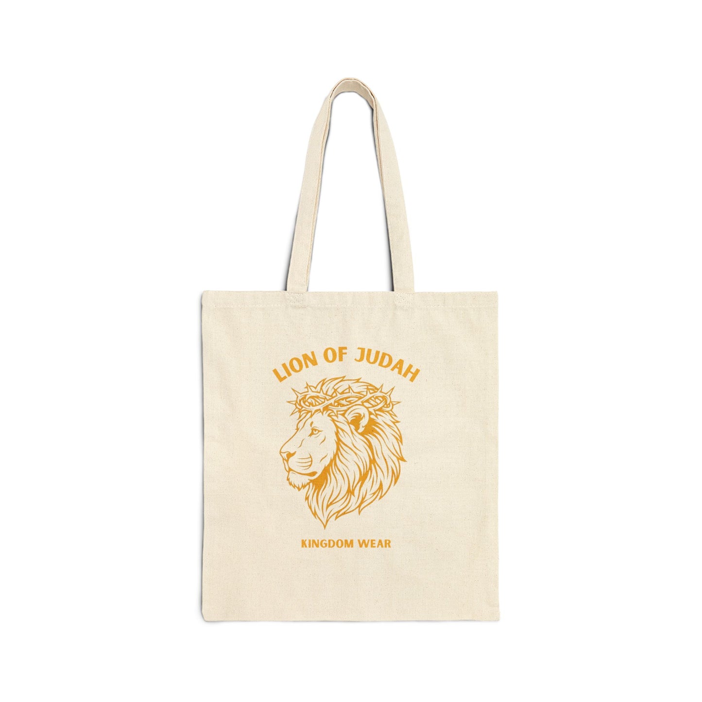 Lion of Judah Canvas Tote Bag — Christian Faith Reusable Grocery & Church Bag