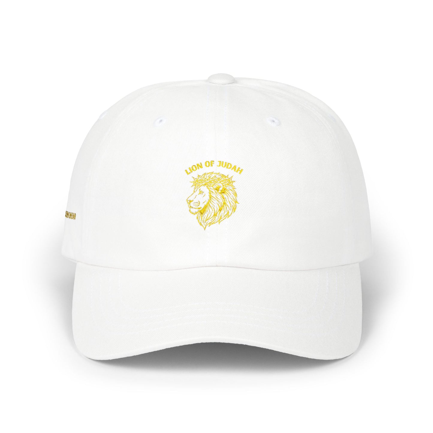 Dad Cap — Yellow Floral Lion "King of Beasts" Embroidered Hat