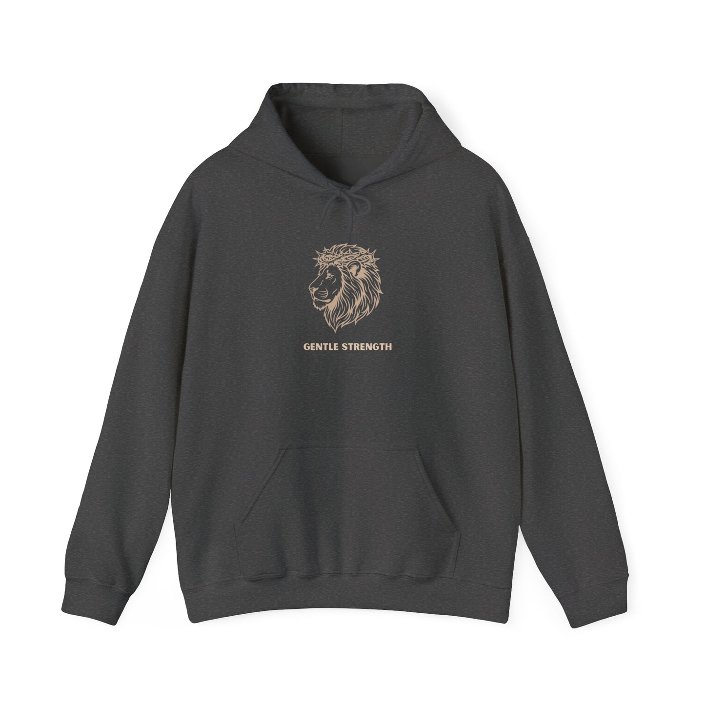 Lion Line Art Hoodie — 'Adventure Begins' Minimalist Graphic Pullover