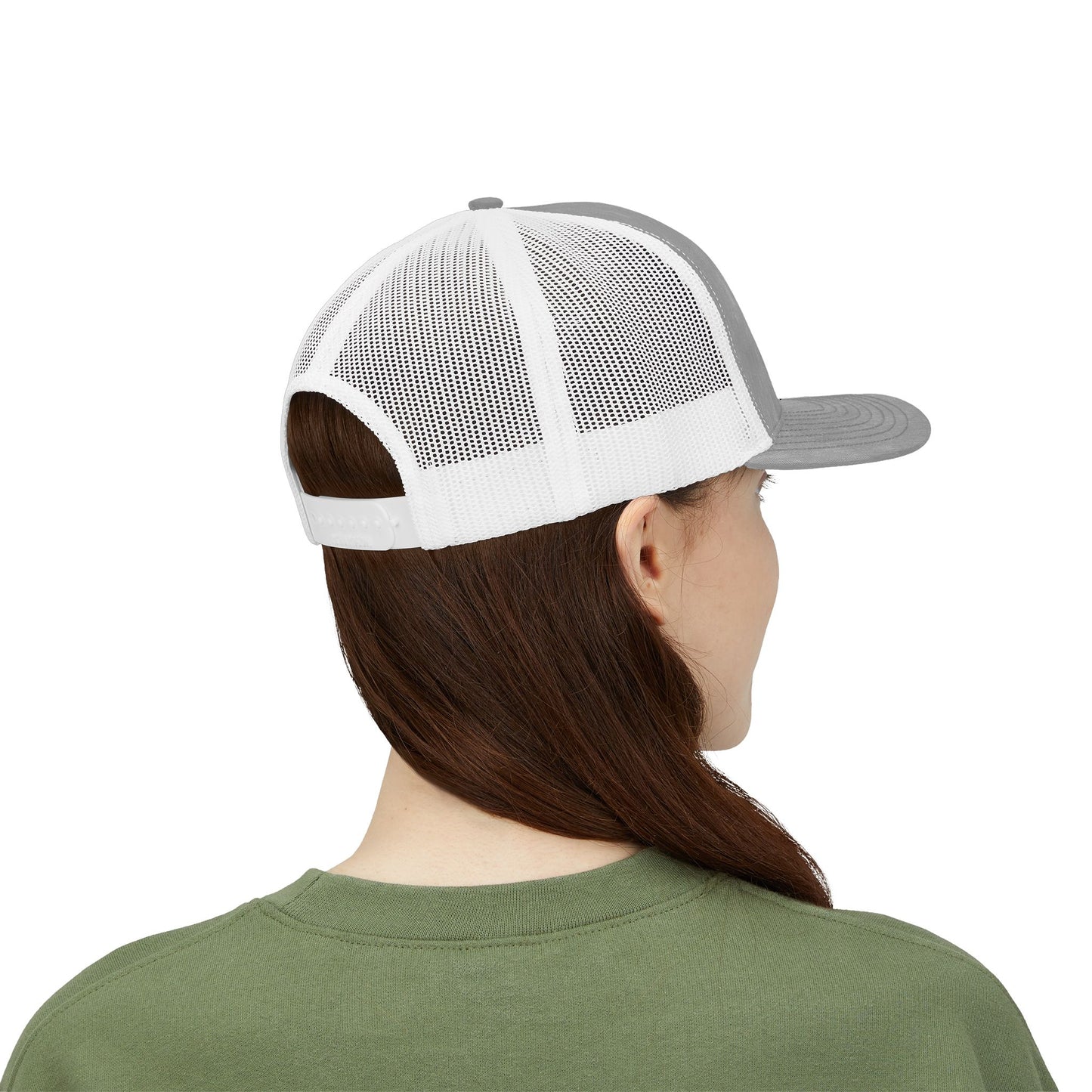 Lion Outline Snapback Trucker Cap — Minimal Animal Graphic Hat