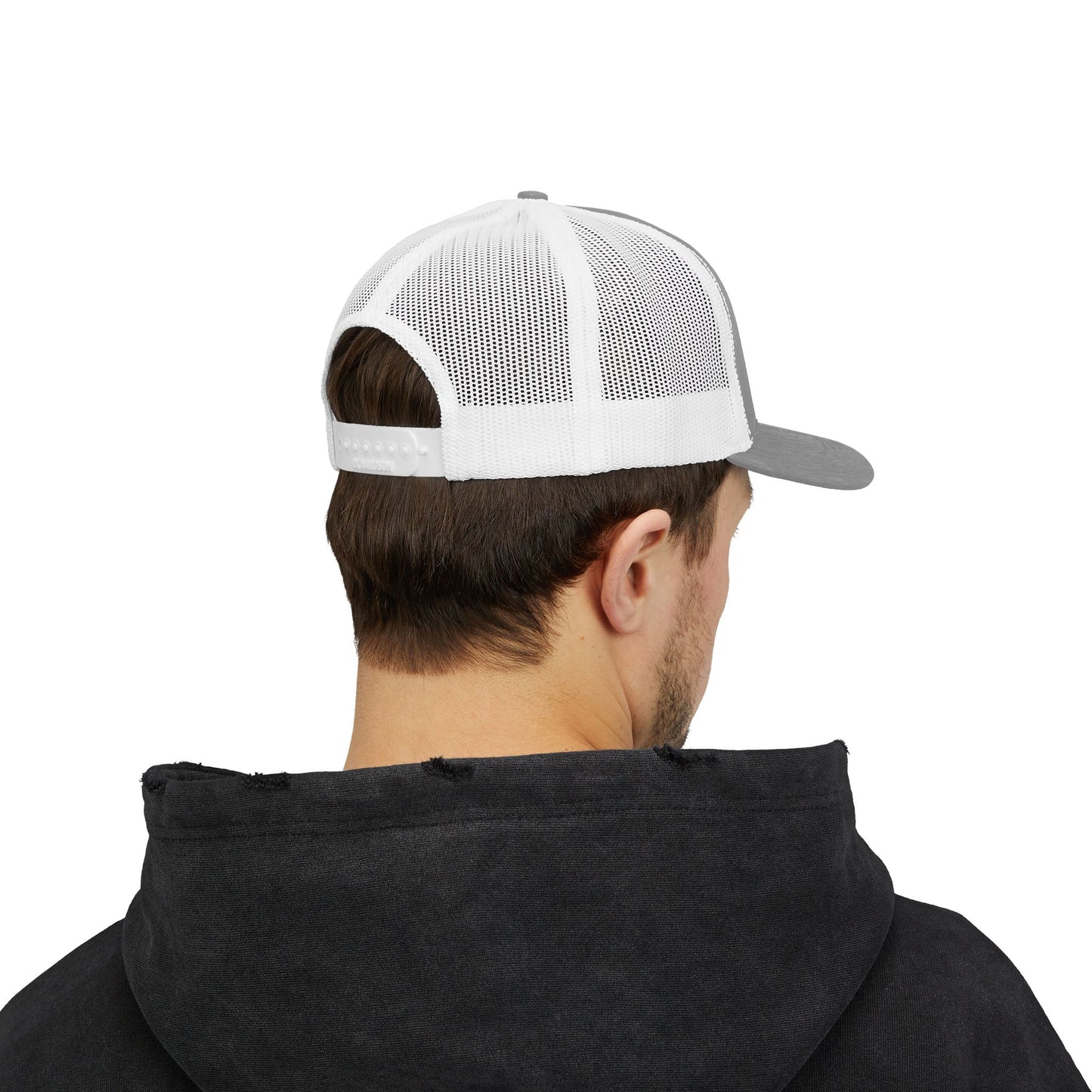 Lion Outline Snapback Trucker Cap — Minimal Animal Graphic Hat