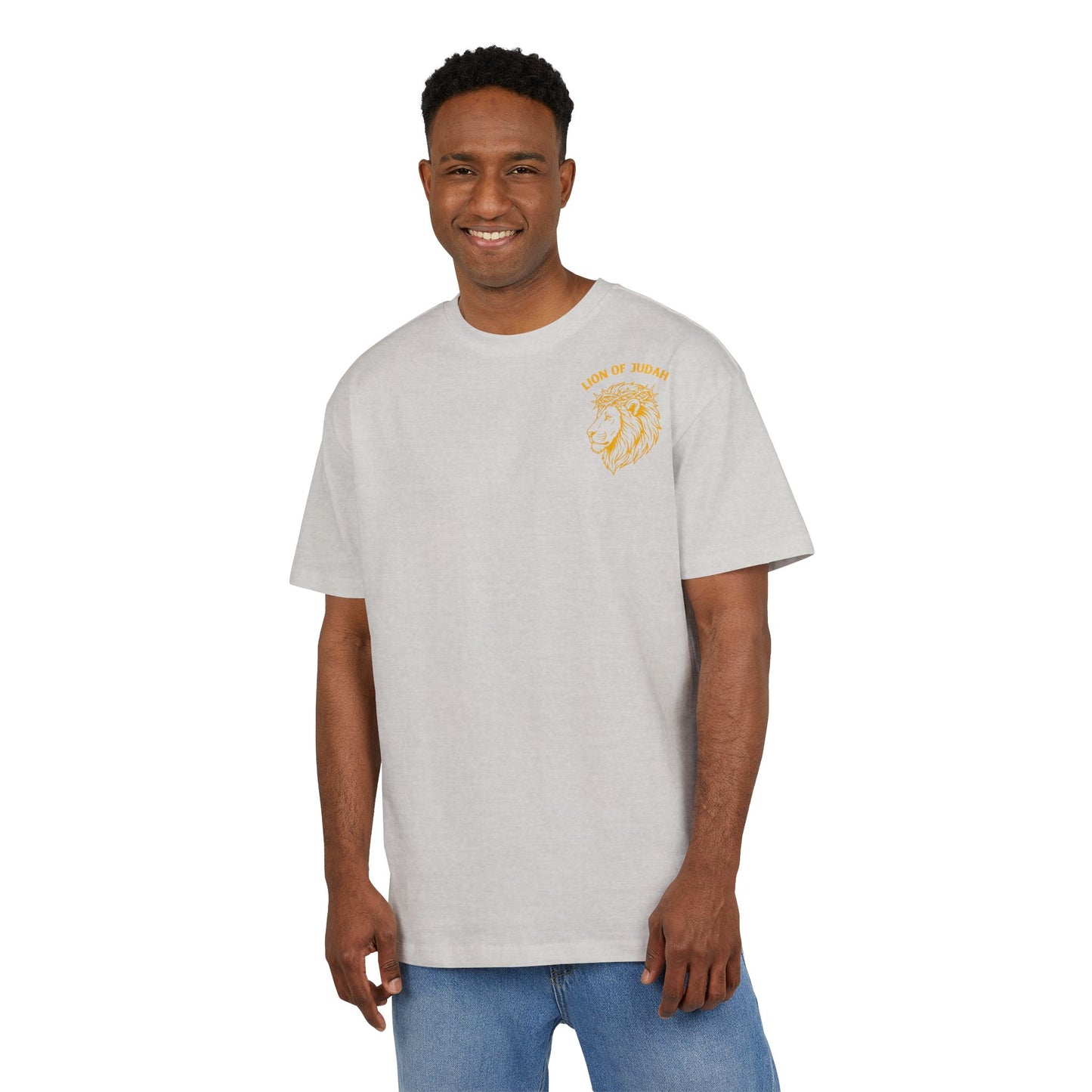 T-Shirt — “Lion of Judah” Minimal Chest Graphic Oversized Tee