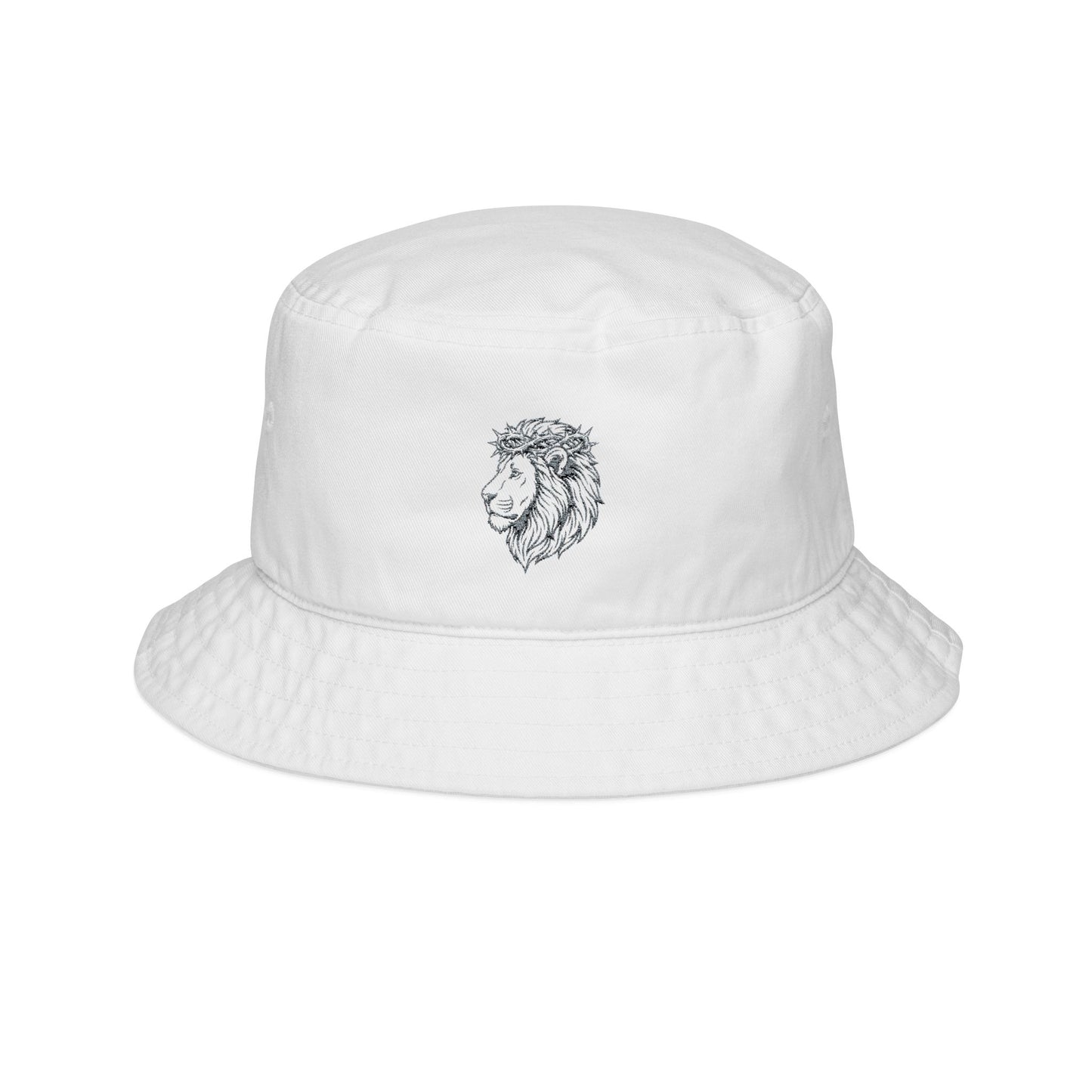 Embroidered Lion Head Bucket Hat — Minimal Wildlife Streetwear