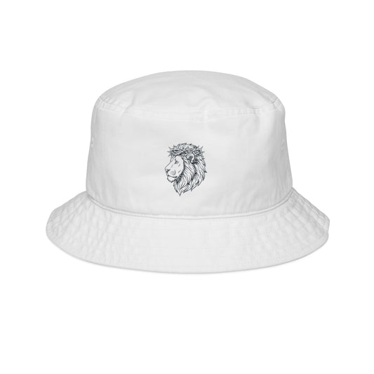 Embroidered Lion Head Bucket Hat — Minimal Wildlife Streetwear