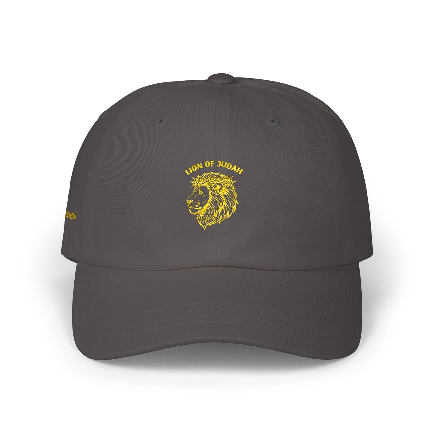 Dad Cap — Yellow Floral Lion "King of Beasts" Embroidered Hat