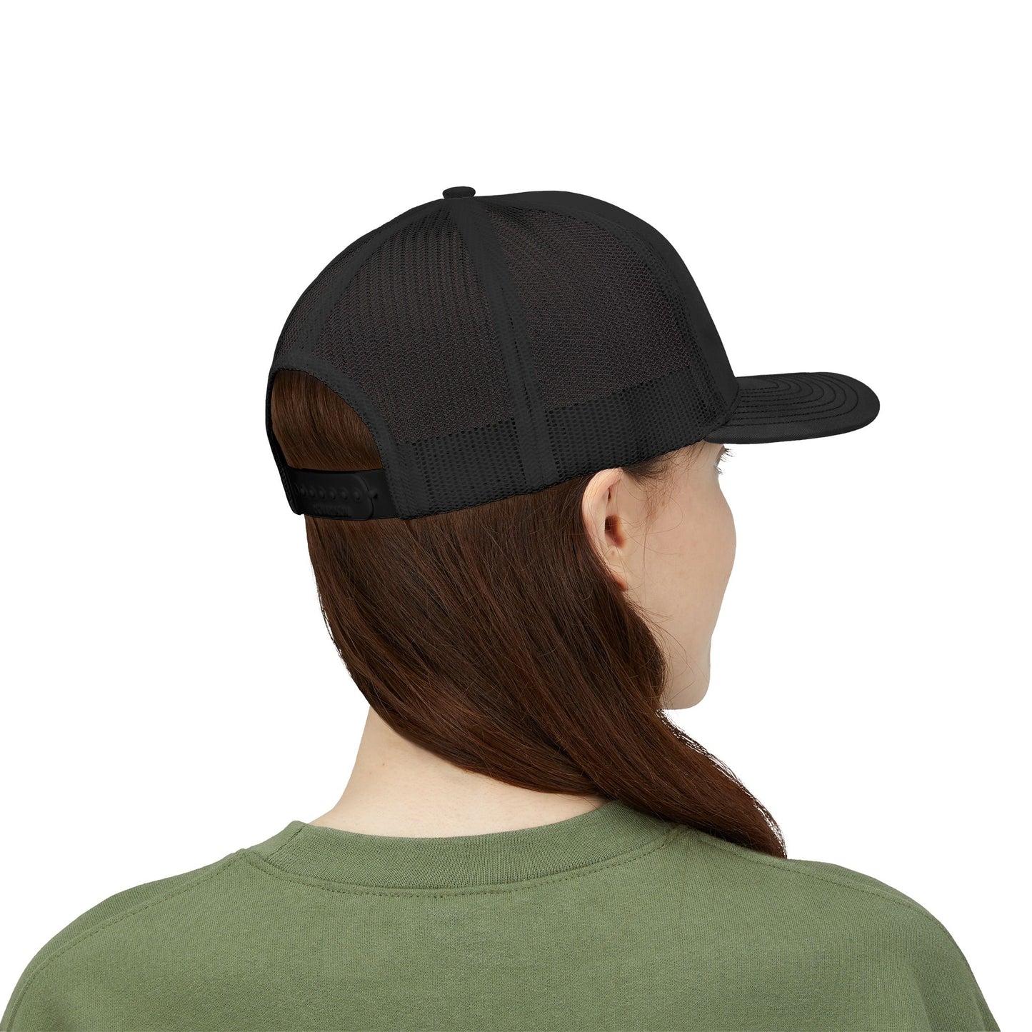 Lion Outline Snapback Trucker Cap — Minimal Animal Graphic Hat
