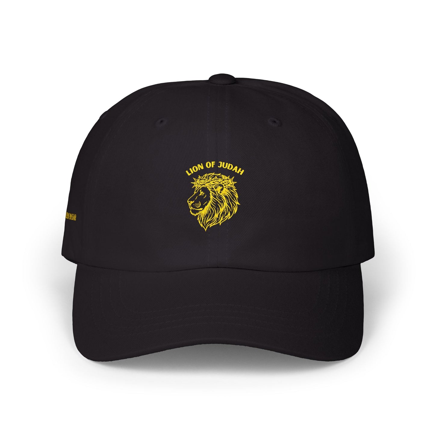 Dad Cap — Yellow Floral Lion "King of Beasts" Embroidered Hat