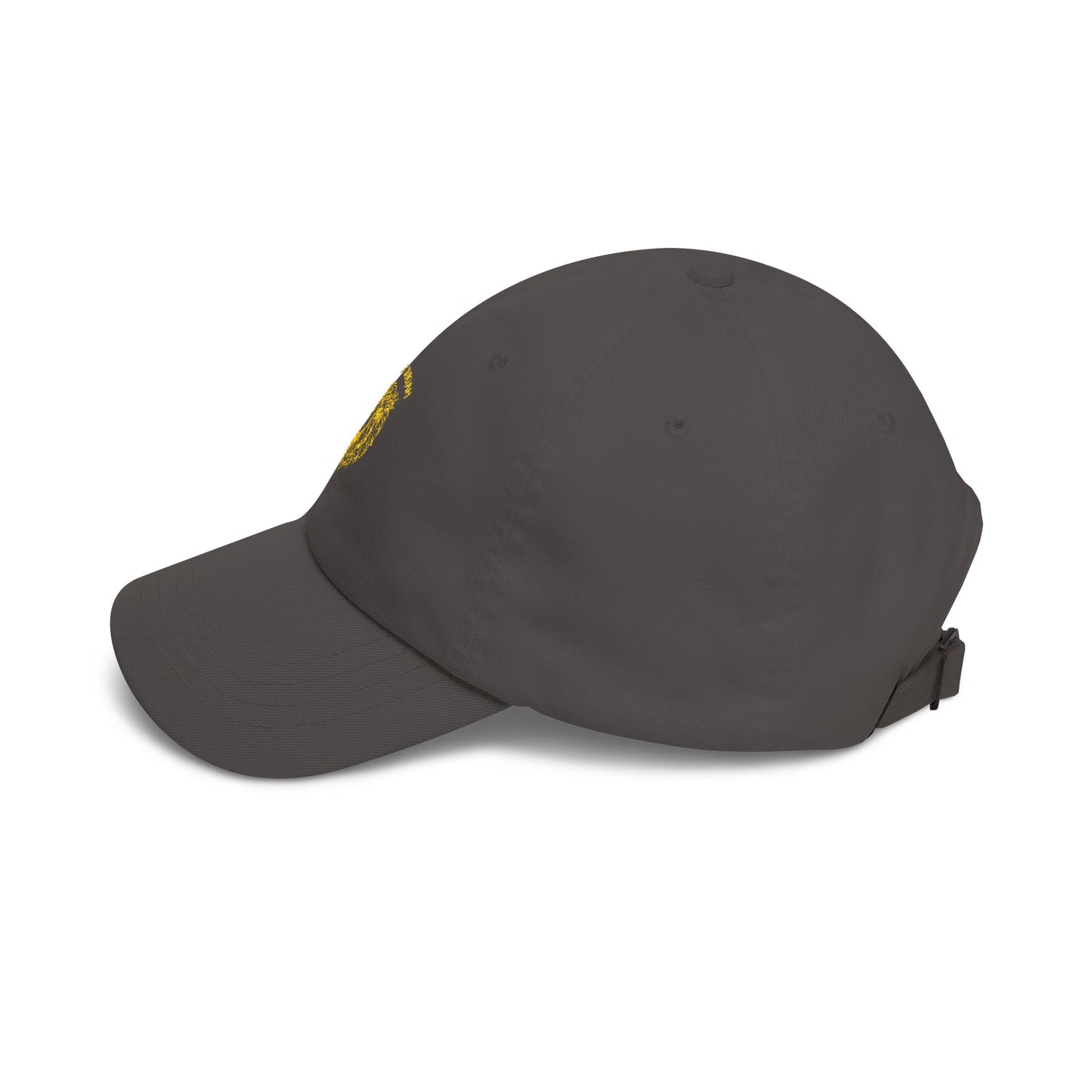 Dad Cap — Yellow Floral Lion "King of Beasts" Embroidered Hat