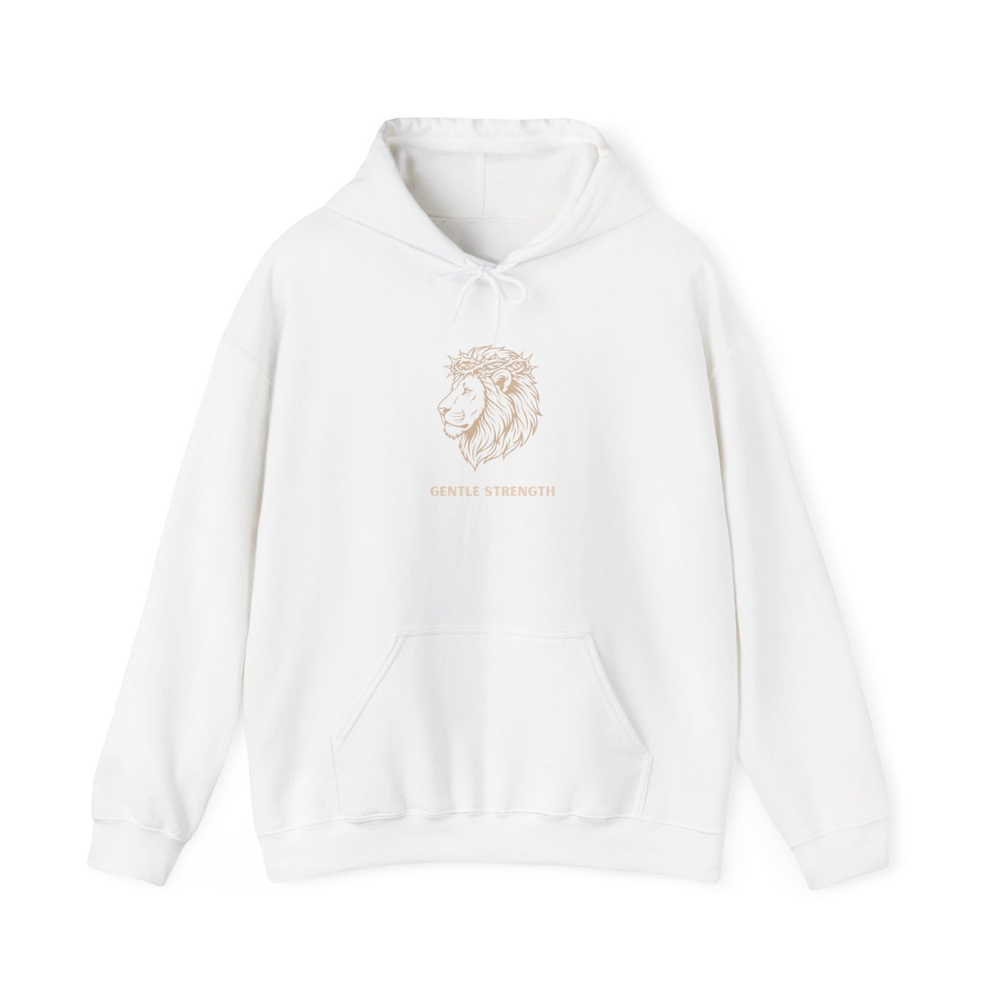 Lion Line Art Hoodie — 'Adventure Begins' Minimalist Graphic Pullover