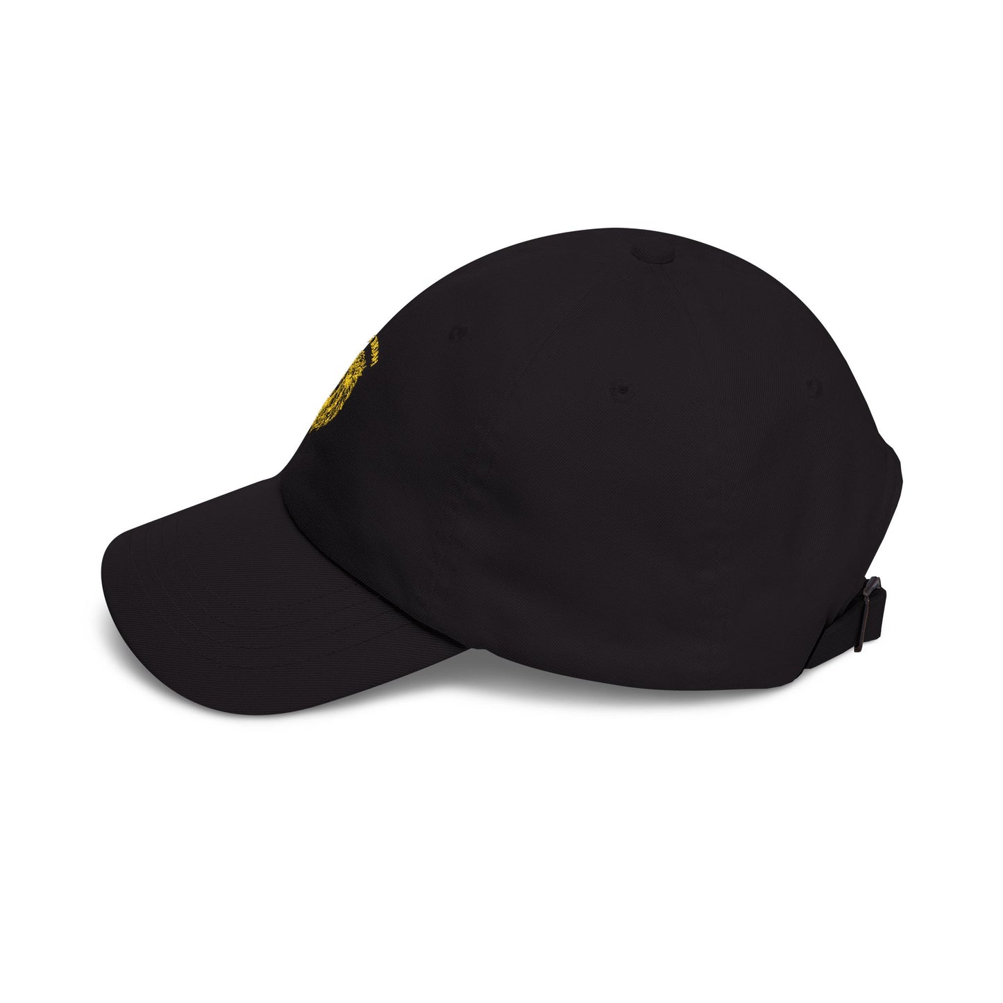 Dad Cap — Yellow Floral Lion "King of Beasts" Embroidered Hat