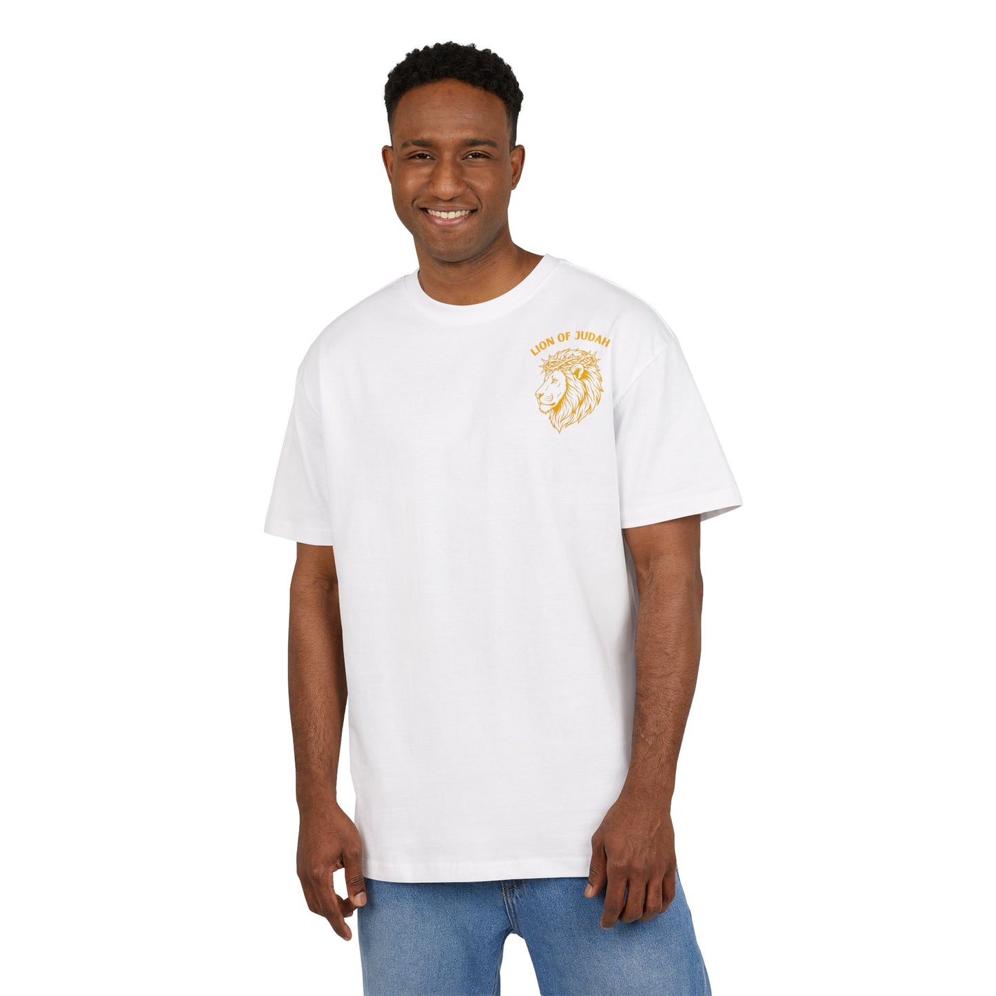 T-Shirt — “Lion of Judah” Minimal Chest Graphic Oversized Tee