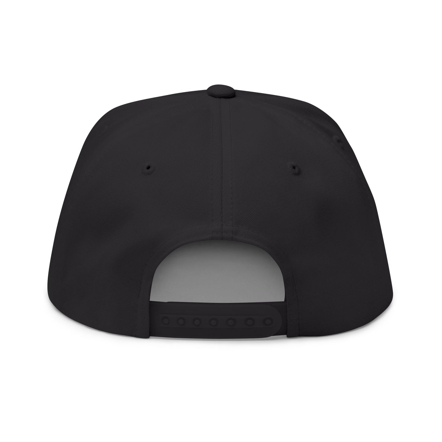 Embroidered Gold Lion Flat Bill Cap – White Snapback Hat