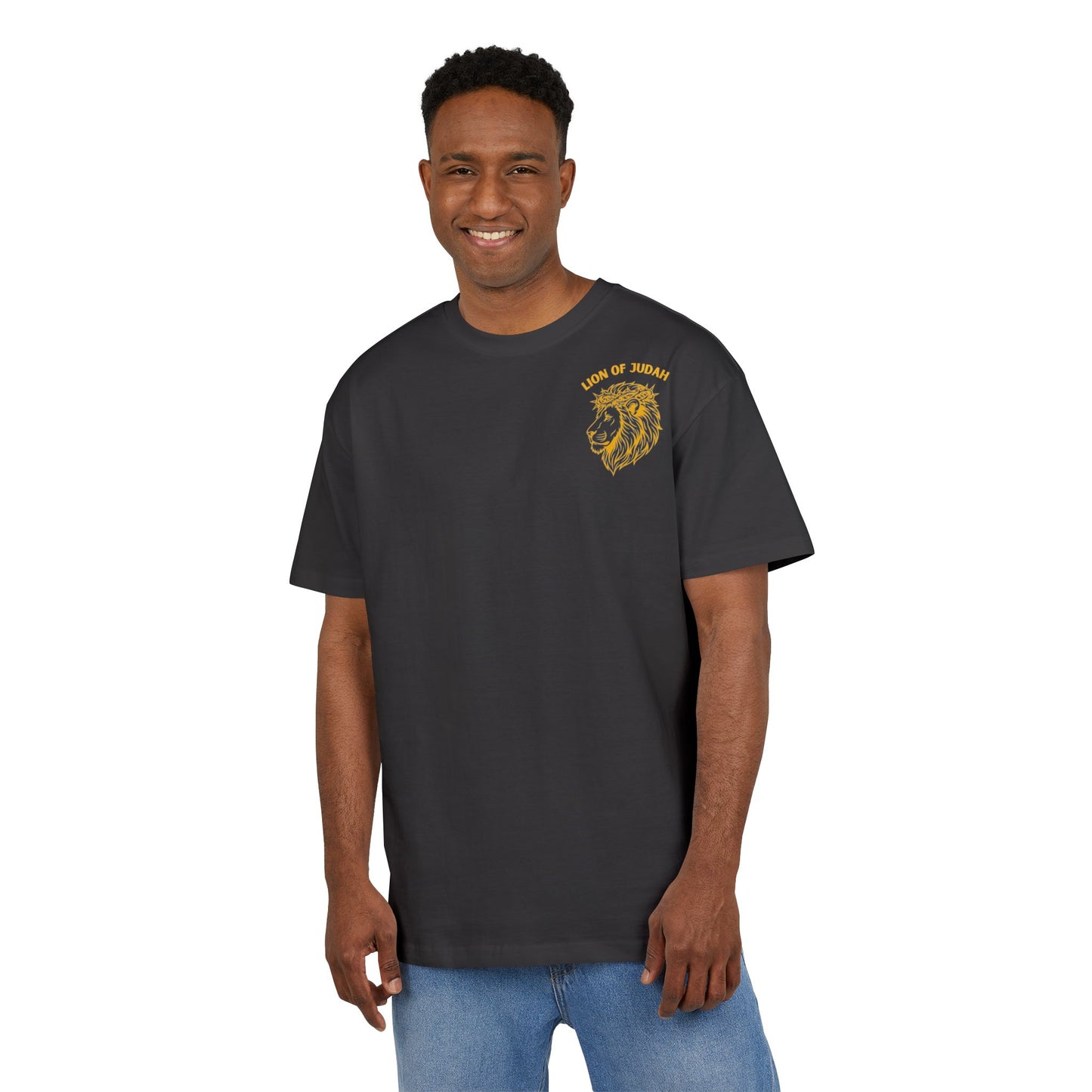 T-Shirt — “Lion of Judah” Minimal Chest Graphic Oversized Tee